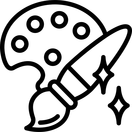 Pallet ui mobile phone paint brush icon