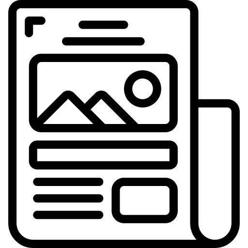 Newspaper journal news report seo report icon