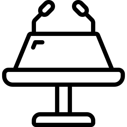 Presentation podium ui conference icon