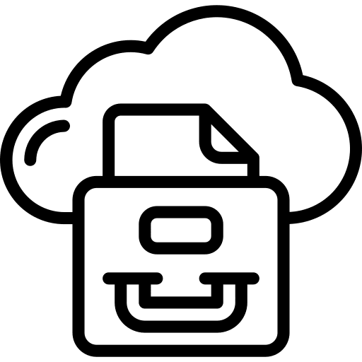 Cloud data cloud data cloud files and folders icon