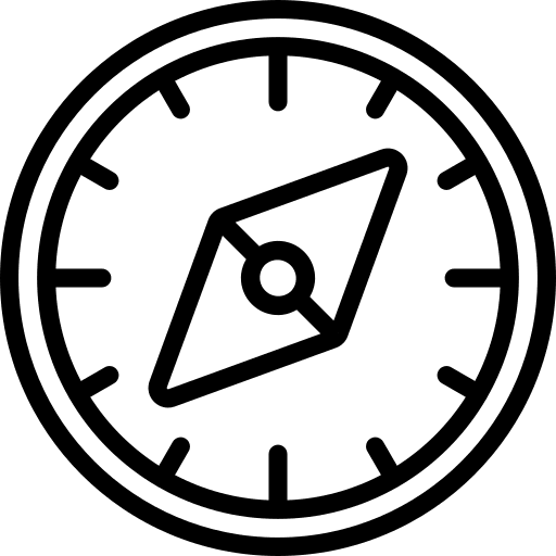 Compass cardinal points ui travel icon