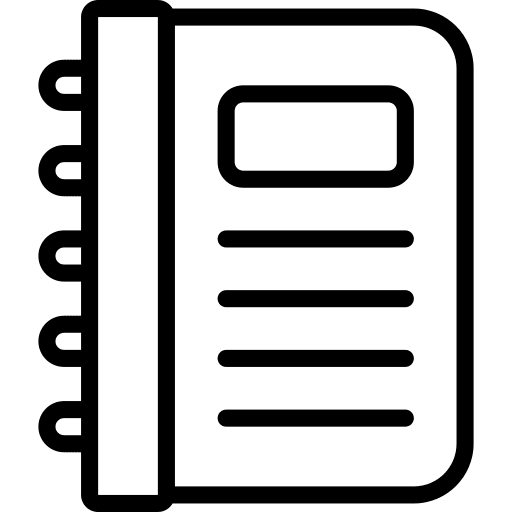 Contact agenda files and folders contact book icon