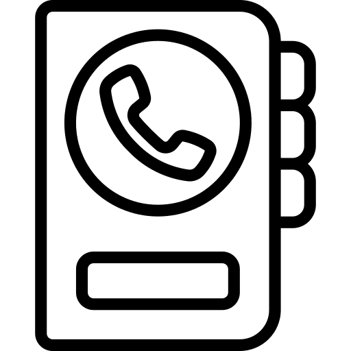 Phone book notepad communications phone book icon