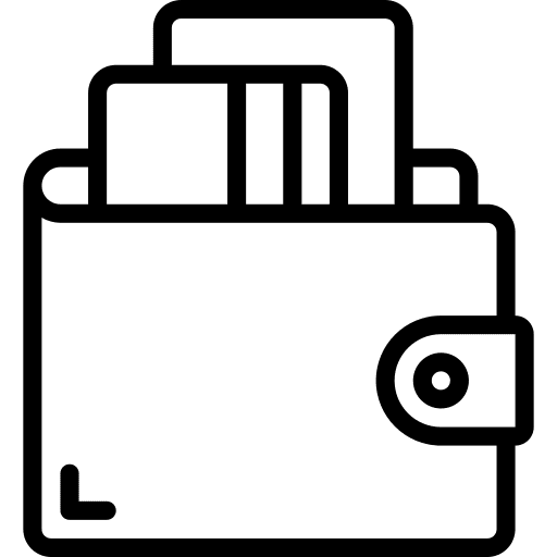 Wallet commerce and shopping cash money icon