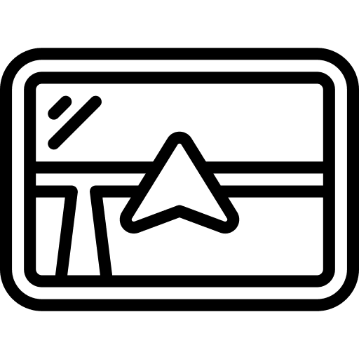 Navigation maps and location navigation satellite connect icon