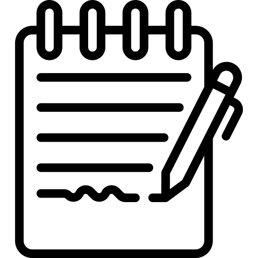 Notes write study lecture icon