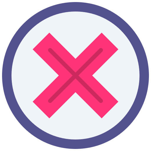 Cross equis cross prohibition icon