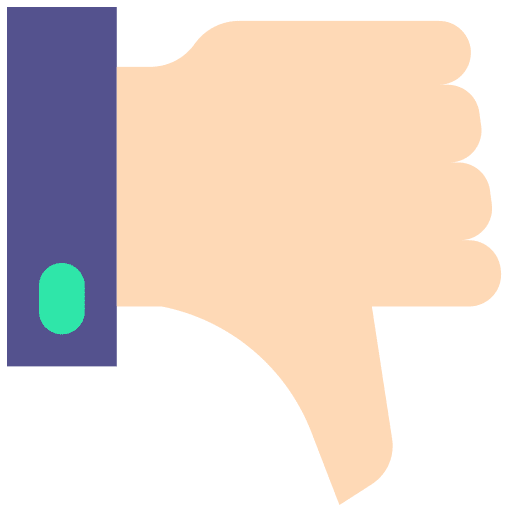 Dislike business and finance hands and gestures hands icon