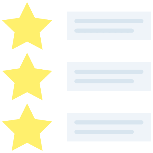 Rating testimonial business and finance feedback icon