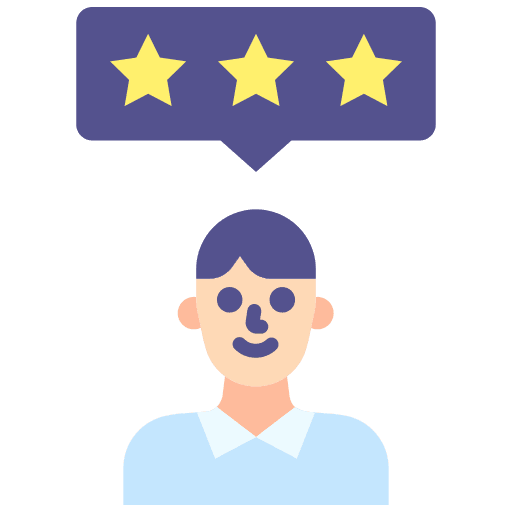 Review review satisfy client icon