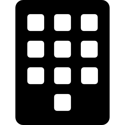 Numeric keypad education numbers shapes icon