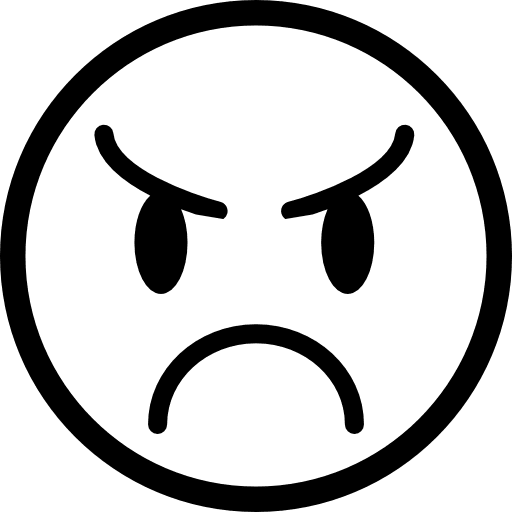 Angry emoticon face angry face computer and media icon