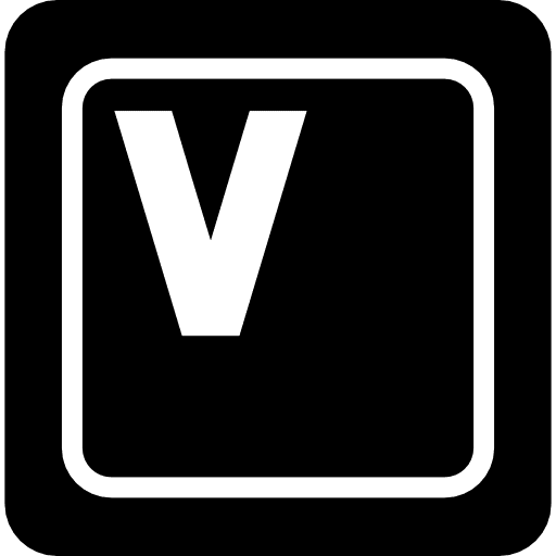 Keyboard key v keys button letters icon