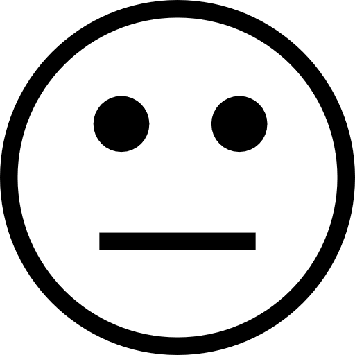 Emoticon with straight mouth line emoticon face smiley icon