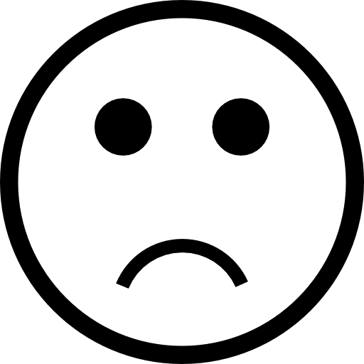 Frown emoticon down emoticon depressed depression icon