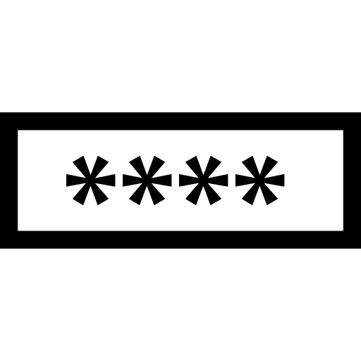 Password field with asterisks protection fields asterisk icon