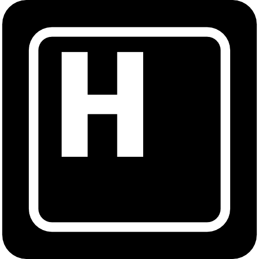 Key h of a keyboard keyboard keypad keyboard button icon