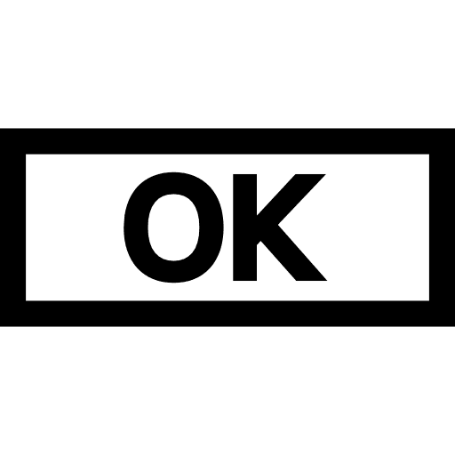 Ok button approve accept button icon