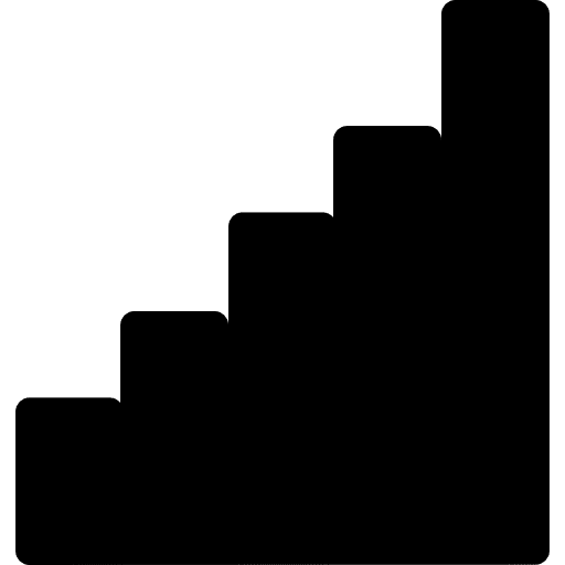 Signal strength statistics frequency bar graph icon