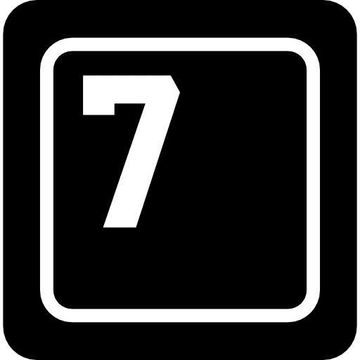 Key number 7 keyboard key keypad education icon