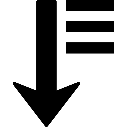 Sort descending computer and media descendant order icon