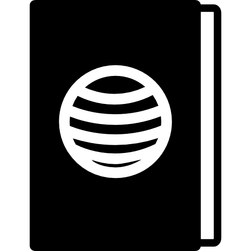 Passport travel international computer and media icon