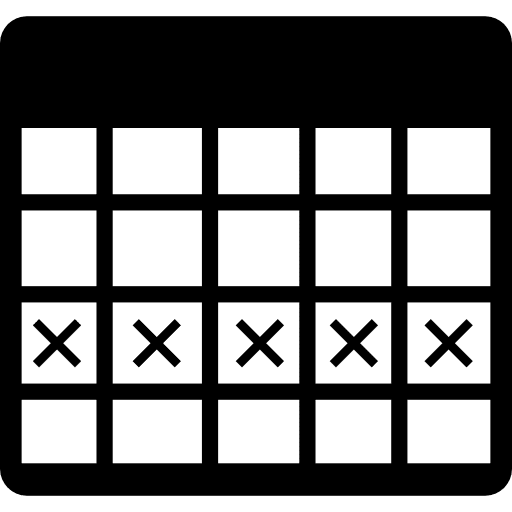 Table with row selection with crosses table selected crosses icon
