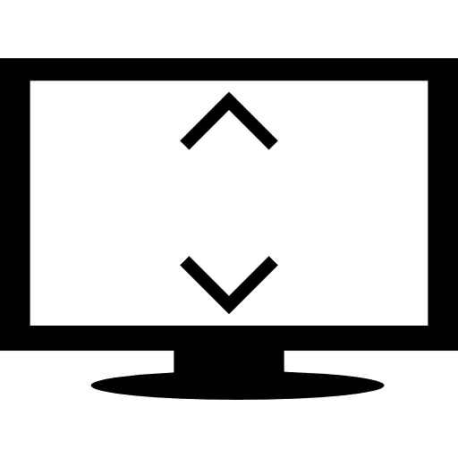 Monitor height arrows height tools and utensils icon