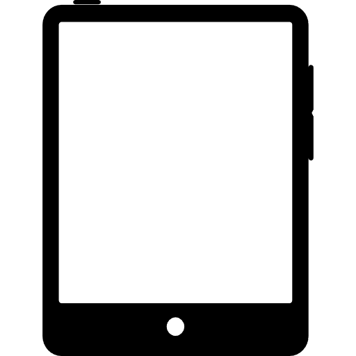 Tablet computer computer and media tools and utensils monitor icon