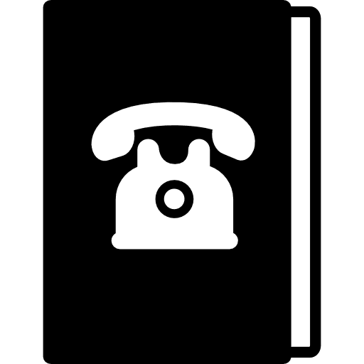 Telephone book contacts tool books icon