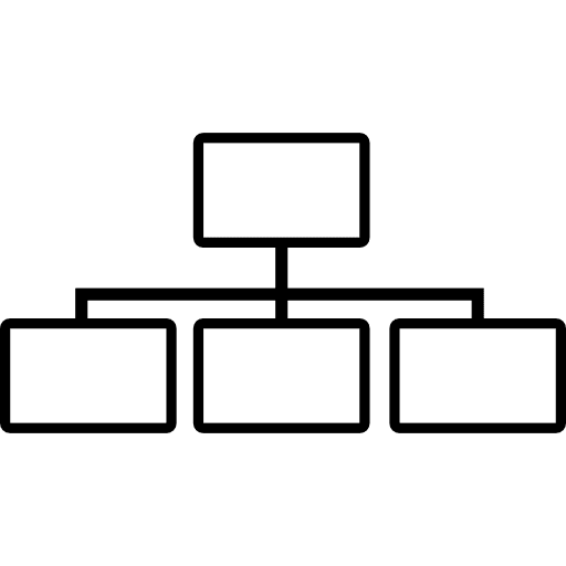 Elements hierarchy elements rectangles hierarchical icon