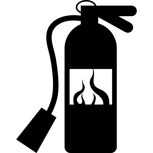 Fire extinguisher flame tools and utensils fire icon