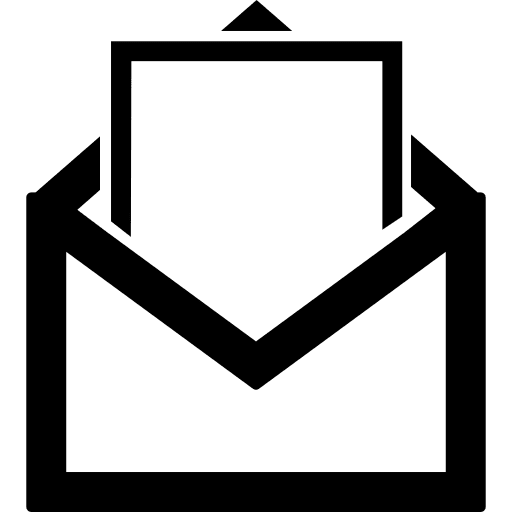 Open mail notification mail paper icon