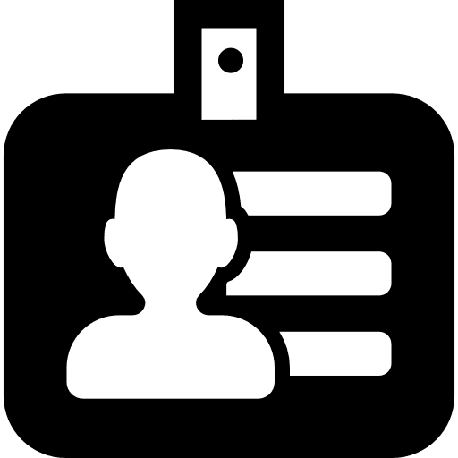 Business card identification with clip clip male card icons icon