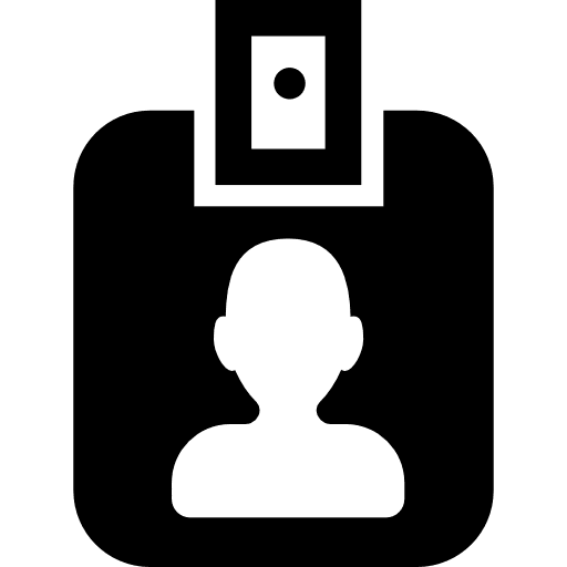 Business card of a male with a pin male card cards icon