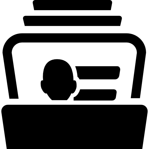 Business cards database database business cards icon