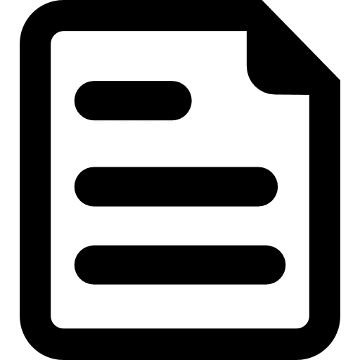 Document with folded corner letter note paper icon