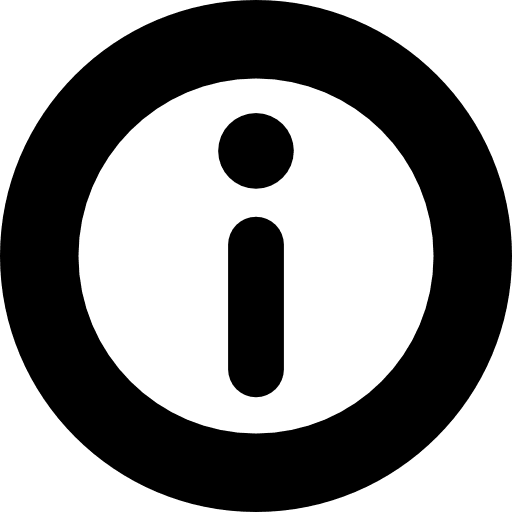 Info round button info letter i about icon