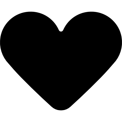 Black heart like shapes love icon