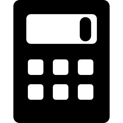 Calculator with six buttons tools and utensils calculator maths icon