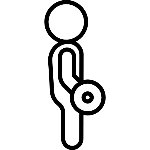 Exercising dumbbell sports exercising gymnast icon