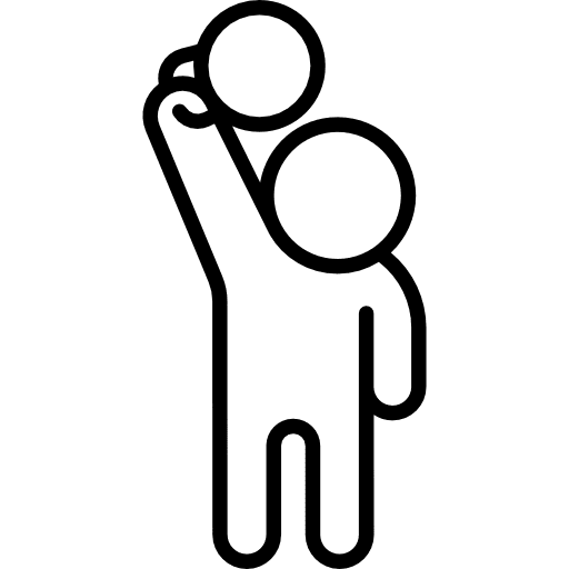 Lifting weight with right arm gymnasium gymnast sports icon