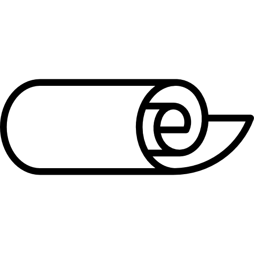 Mat for fitness exercise yoga gymnasium icon