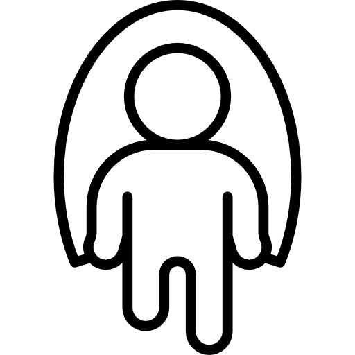 Skipping rope gymnast sports exercising icon