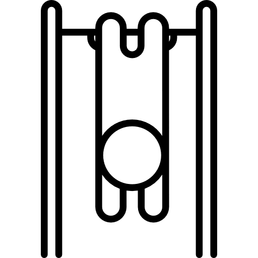 Exercise hang bar gymnast gymnastic gymnasium icon