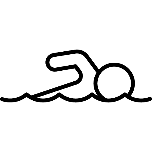 Man swimming gymnast exercise gymnasium icon