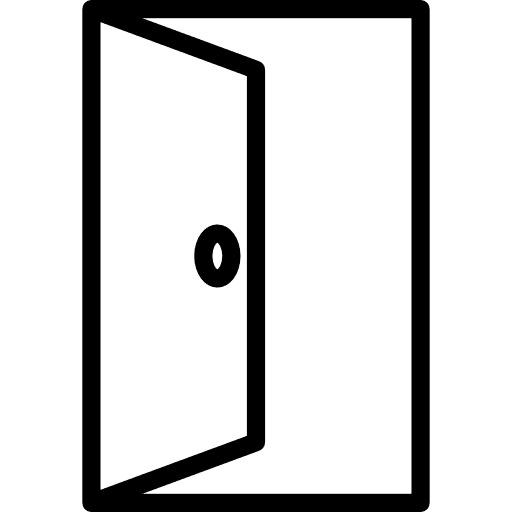 Open door buildings house home icon