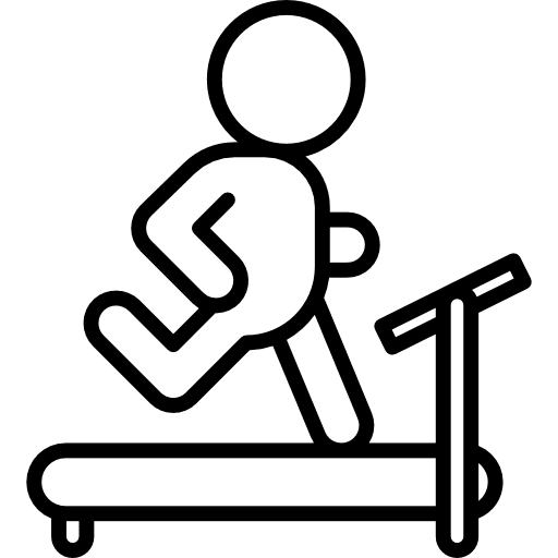Running treadmill exercising gymnast exercise icon