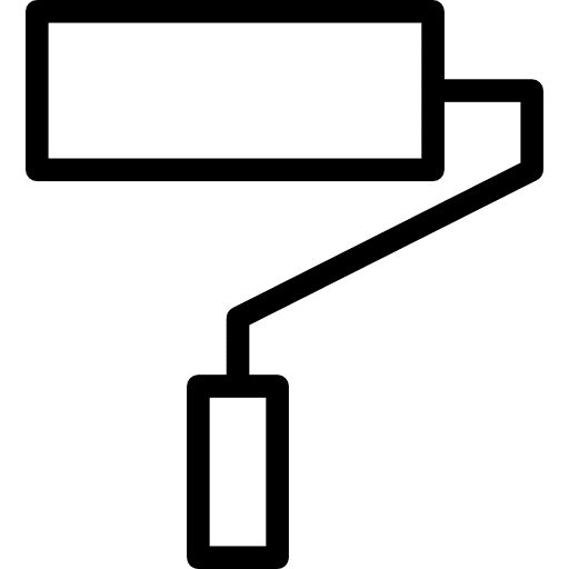 Paint roller painter painting house repair icon