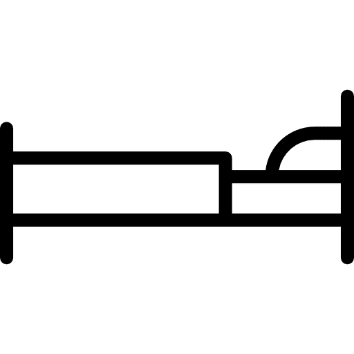 Bed furniture hotel leisure icon